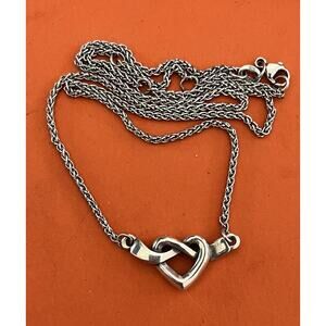 James Avery Sterling Silver Heart Knot Necklace